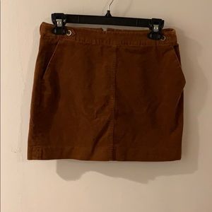 banana republic brown corduroy skirt